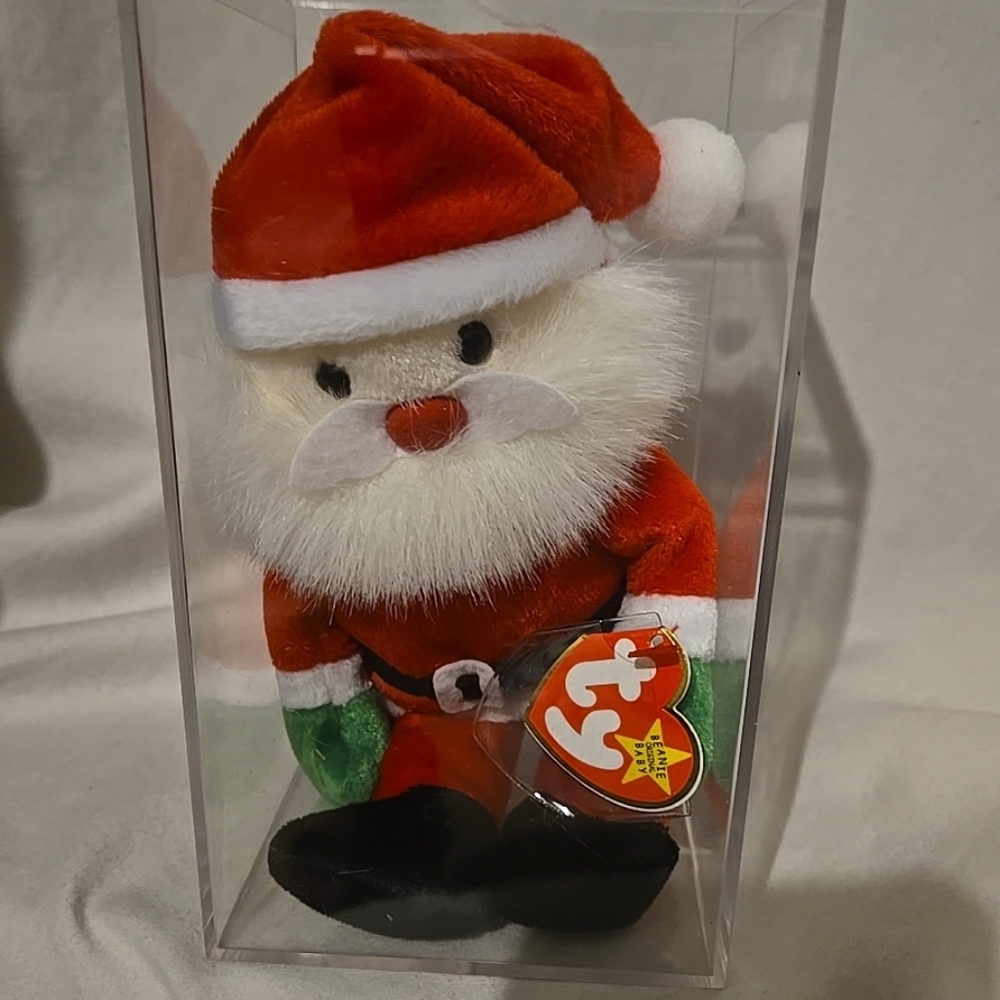 Ty Santa beanie baby, December, 1998 With Case